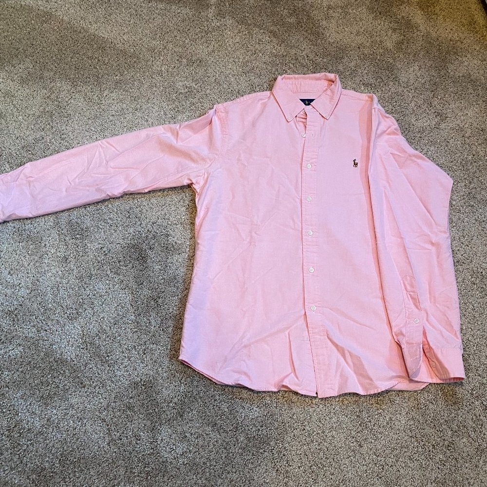 Ralph Lauren Pink Long Sleeve Dress Shirt